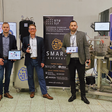 Zľava: Ing. Matúš Pružinec, SFÉRA, a. s., Ing. Matúš Kozina, pivovar NILIO, doc. Ing. Peter Peciar, PhD., ÚPI SjF STU v Bratislave na Medzinárodnom strojárskom veľtrhu 2024 v Nitre