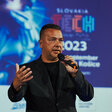 Prezident SlovakiaTechu Juraj Miškov počas otvorenia 5. ročníka konferencie.