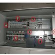 Obr. 10 Diaľkovo ovládaný rozvádzač 22 kV - detailný pohľad do ovládacej skrine