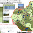 Obr. 4 ) Lokalizácia a sumárny výkon pripojených FV zdrojov na úrovní obcí a okresov západného