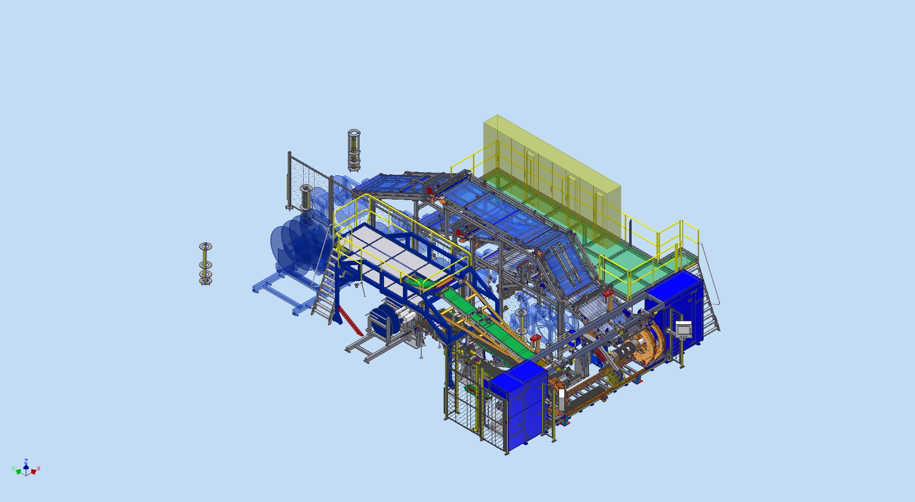 Obr. 1 3D model konfekčnej linky P-PRO