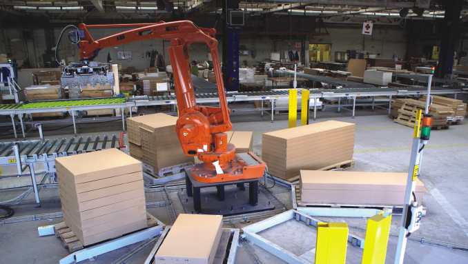 Paletizácia s robotmi v nábytkárskom priemysle