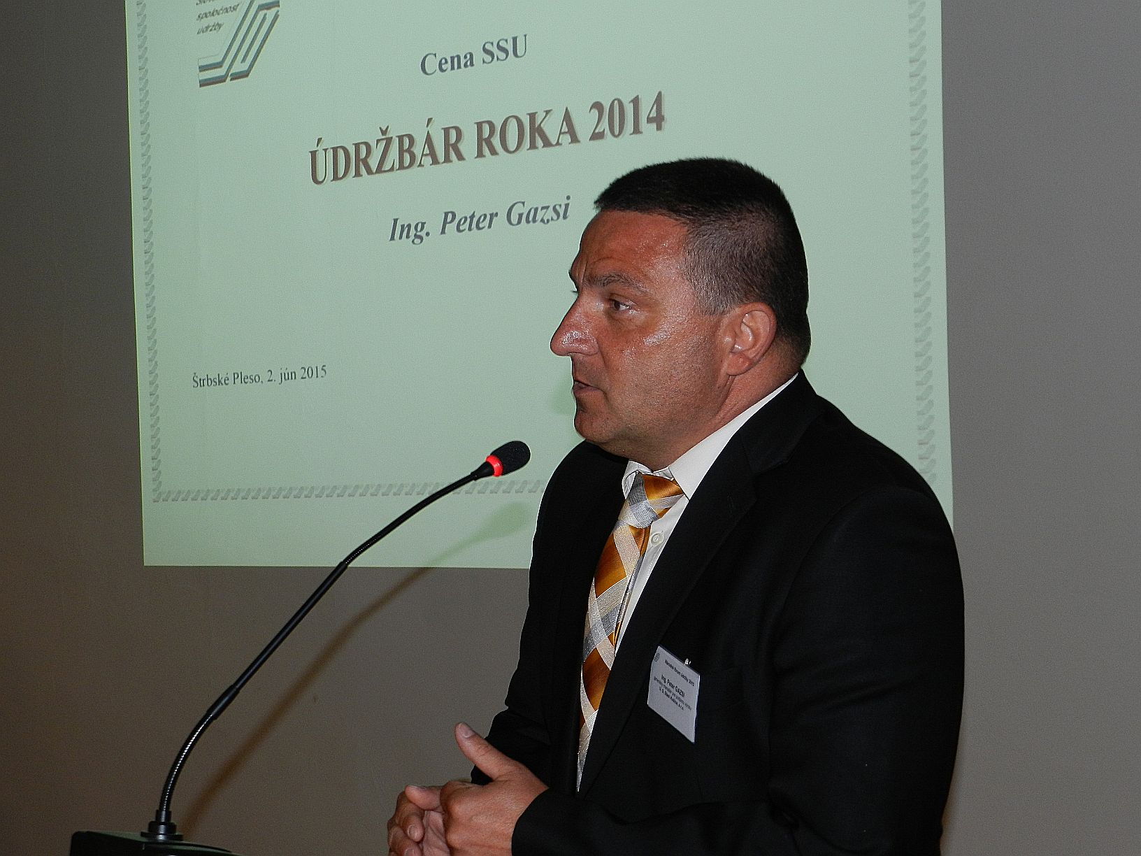 Obr. 1 Ing. Peter Gazsi – Údržbár roka 2014