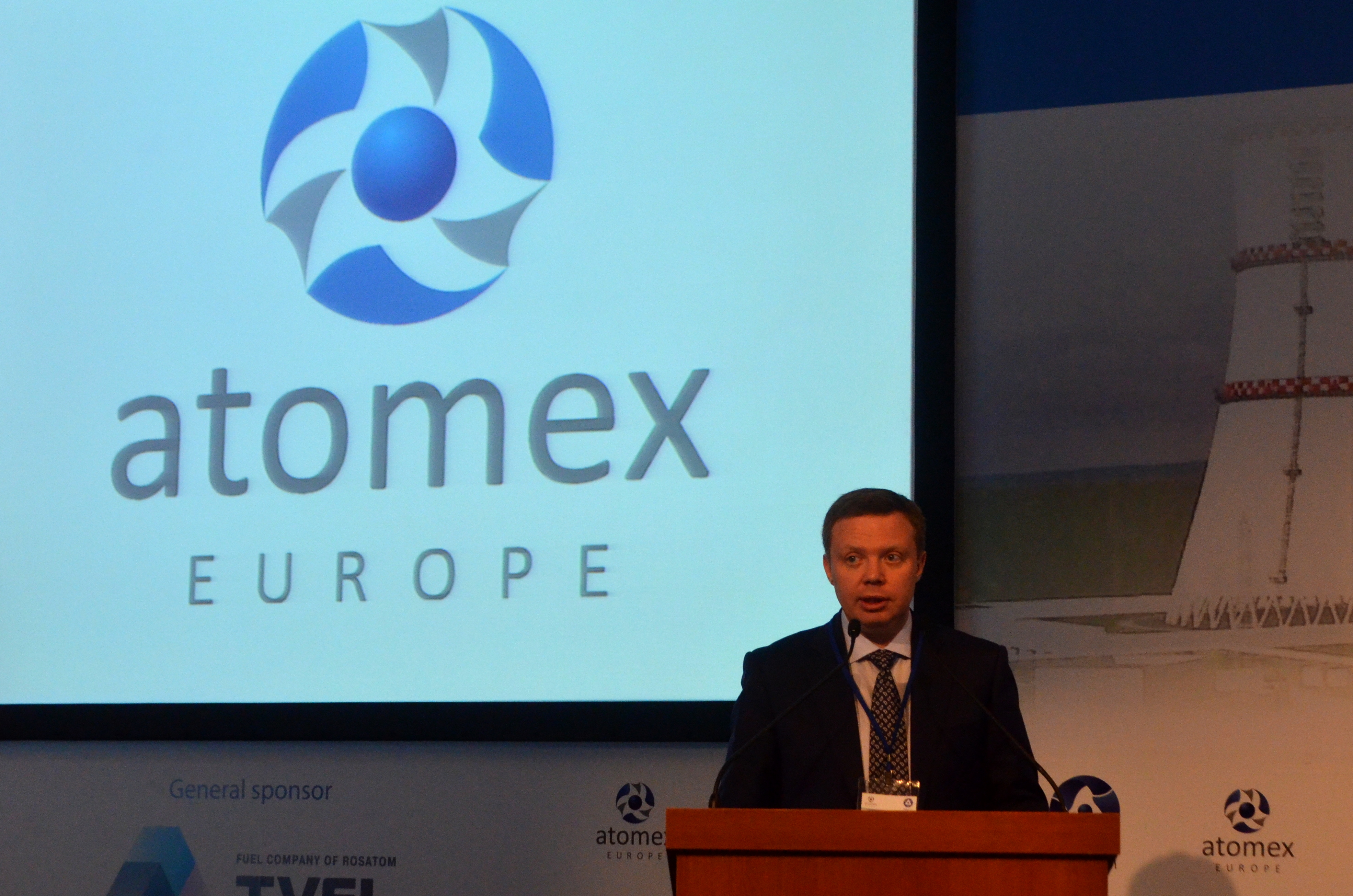 Obr. 1 Vystúpenie Kirilla Komarova na Atomex 2015