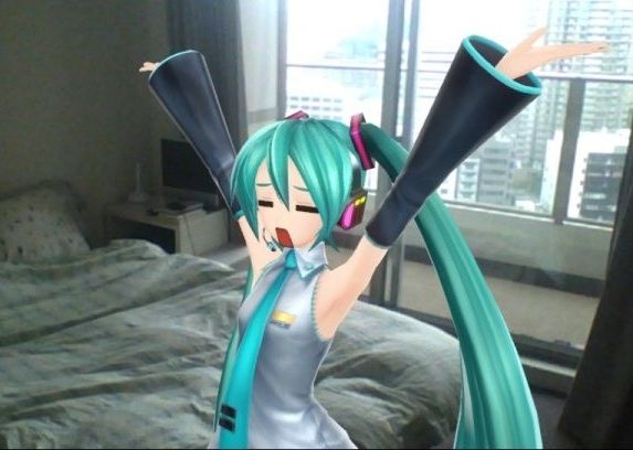 Obr. 22 Interaktívna Hatsune Miku; Zdroj: Hatsune Miku