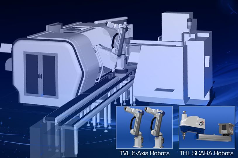 Obr. 2 THL SCARA a 6-osí robot