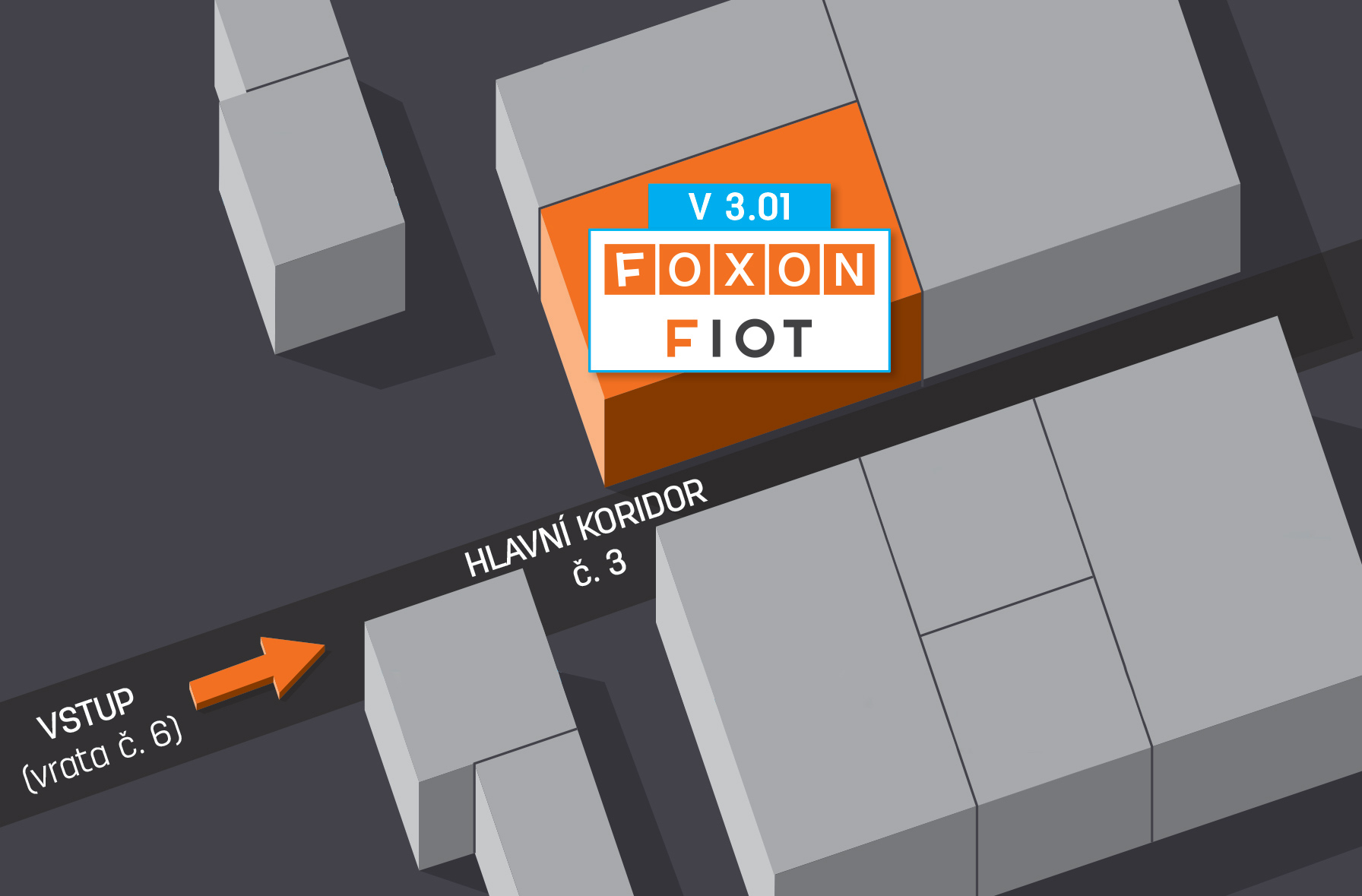 Mapa stánku FOXON