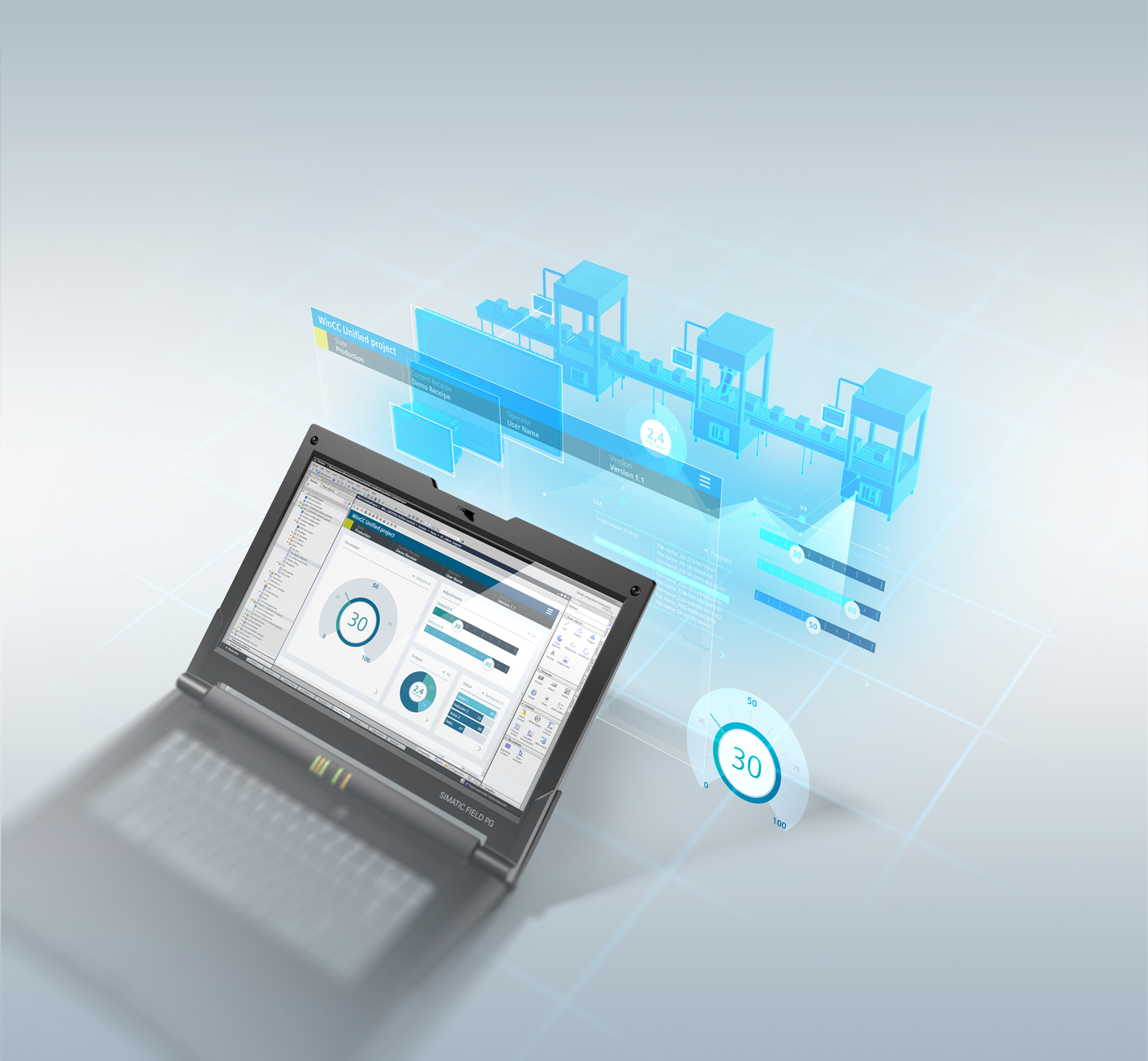 Obr. 3 Simatic WinCC Unified System – vizualizácia priemyselných aplikácií na báze webových technológií