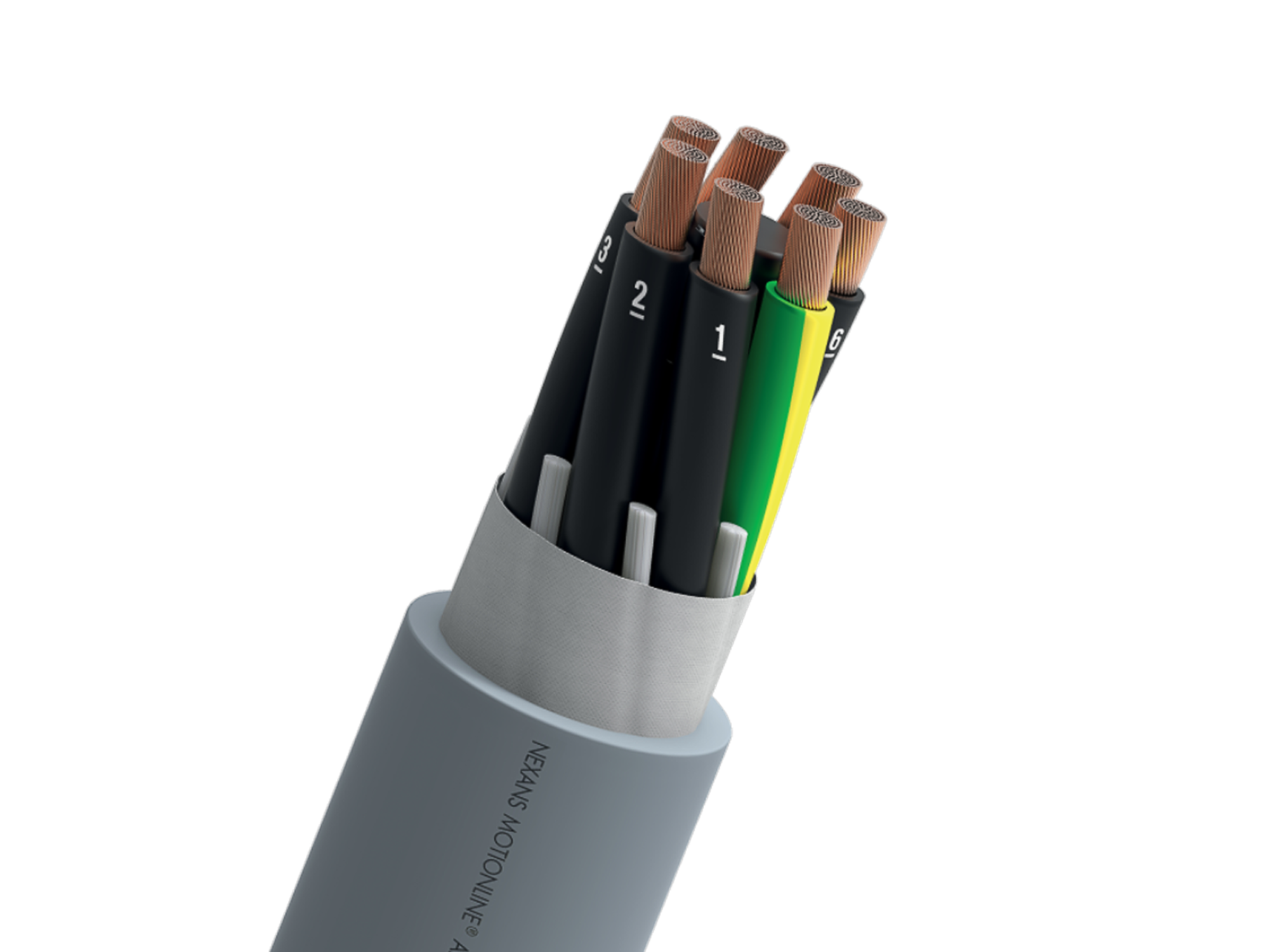 Obr. 3 Viacžilový ovládací kábel prispôsobený napätiu 1kV.