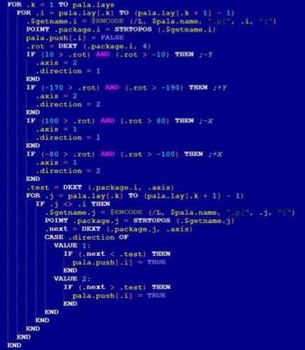 Obr. 6 Programovanie priemyselného robota - textový jazyk - podmienené inštrukcie