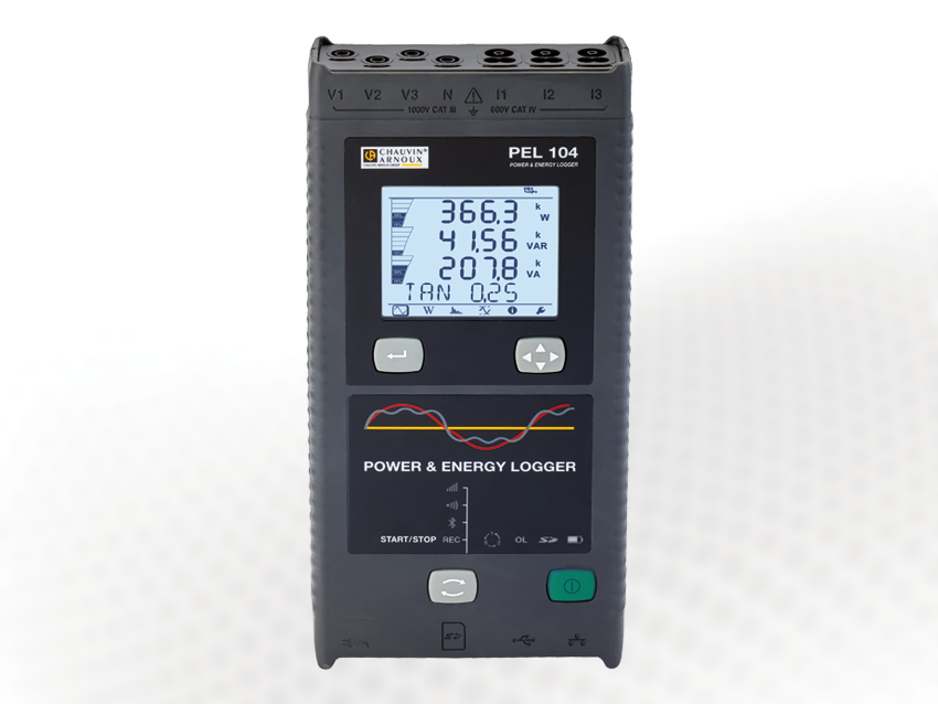 Obr.: Záznamník kvality elektrickej energie PEL 104