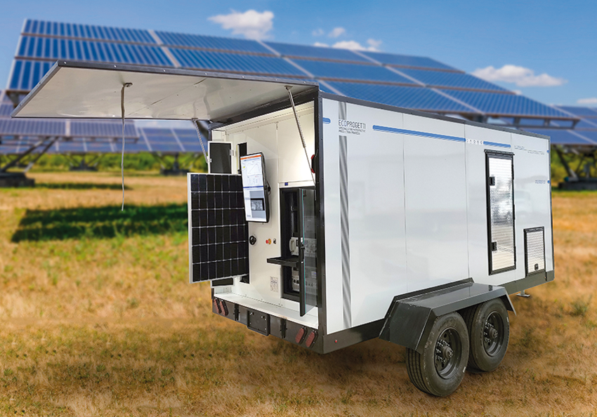 Umenie výroby fotovoltických panelov - Ecoprogetti-mobilne-laboratorium-Ecotruck