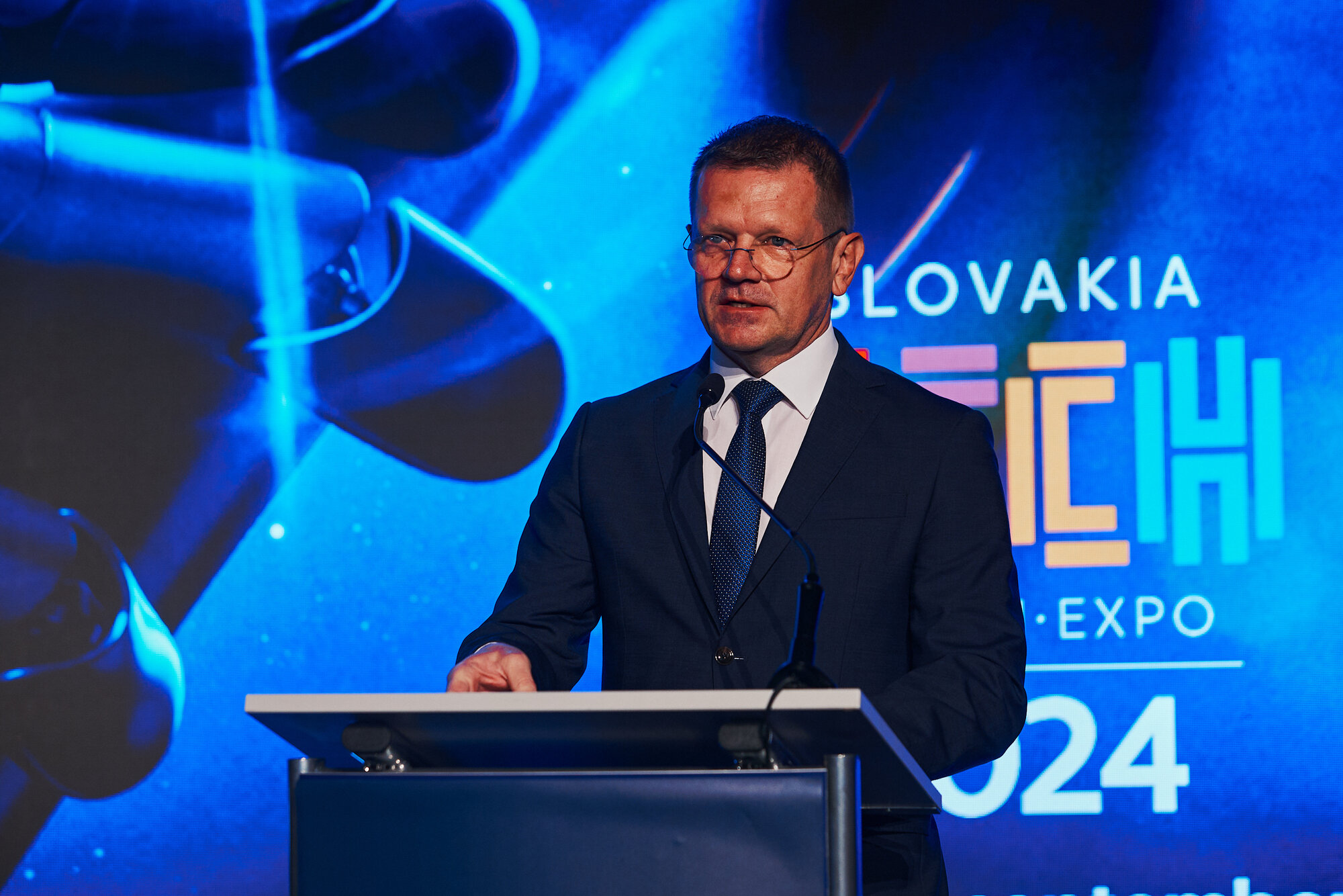 Podpredseda vlády SR Peter Kmec na otvorení festivalu inovácií a technológií SlovakiaTech 2024