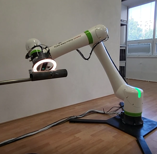 Obr. 2 Robotický systém skenovania obrazu zvárania