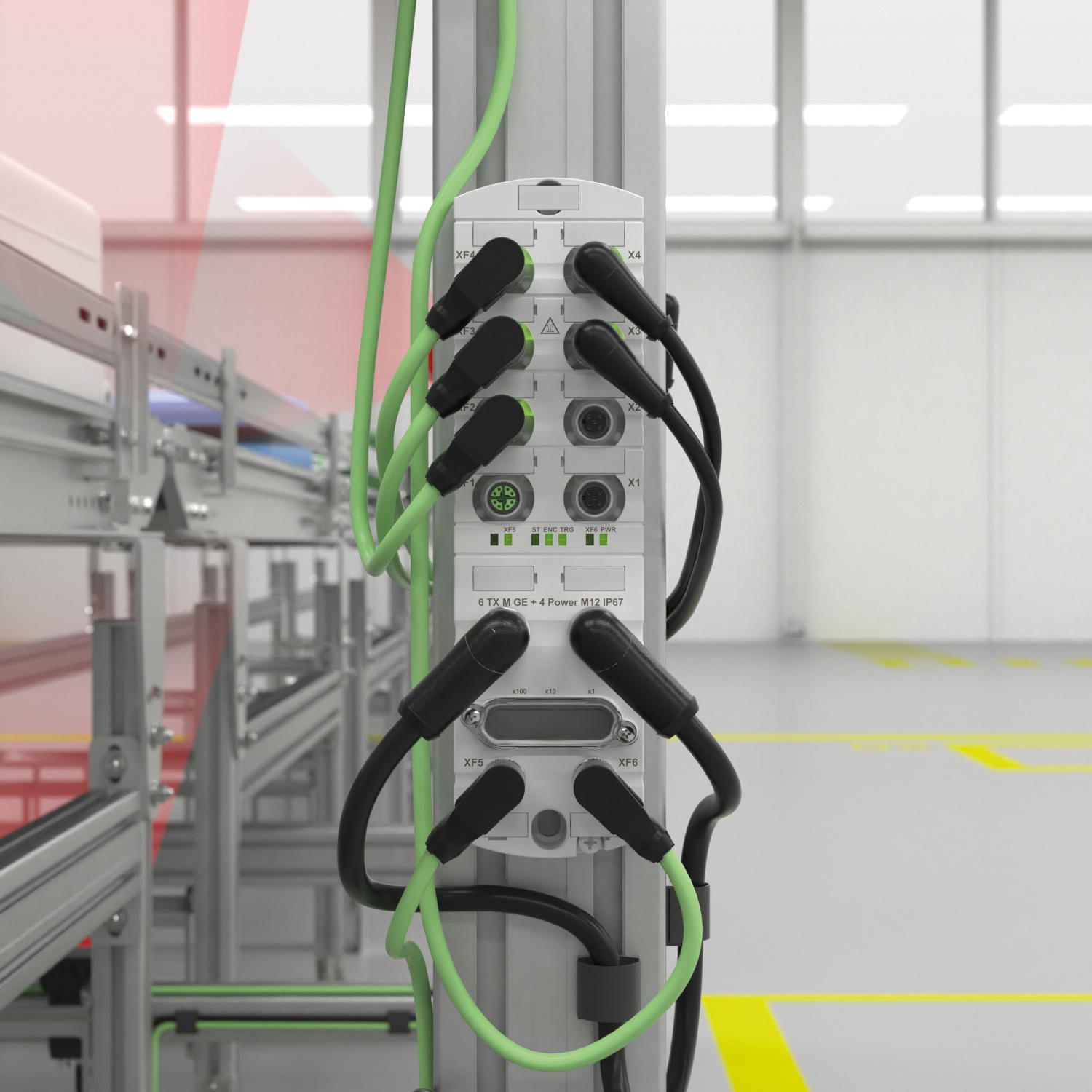 Obr. 1 Presvedčivé celkové riešenie: modulárne a od výrobcu nezávislé, plne pripojiteľné inštalačné riešenia Machine Vision od spoločnosti Murrelektronik prinášajú signály, dáta a energiu priamo do prostredia stroja.