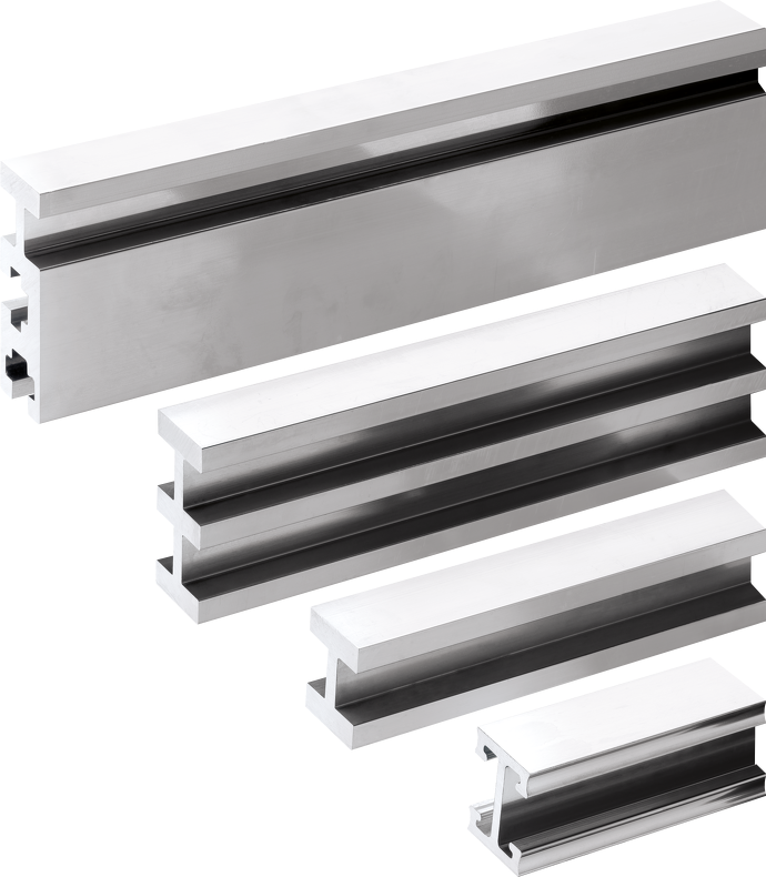 Obr. 2 Profilové prípojnice typu H, HH a TCC