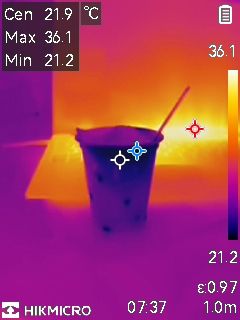 Obr. 2 Snímka s vypnutou funkciou Super IR