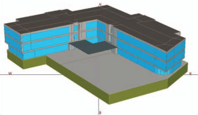 Obr. 1 3D model administratívnej budovy