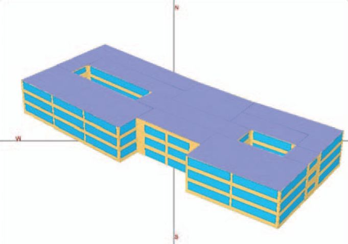 Obr. 2 3D model nemocnice
