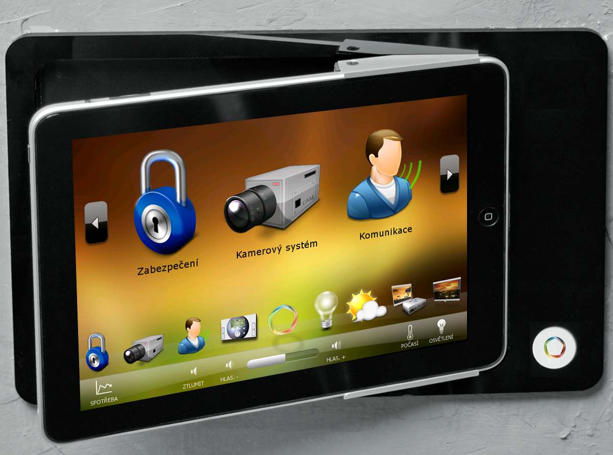 Centrum inovací pro technologie inteligentního bydlení – citib - Ipad-in-wall-dock web2