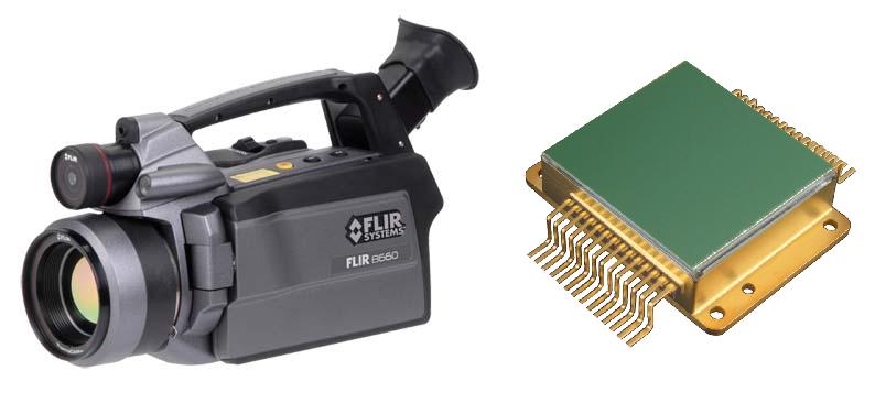 Obr. 2 Termokamera SC 660 a detektor